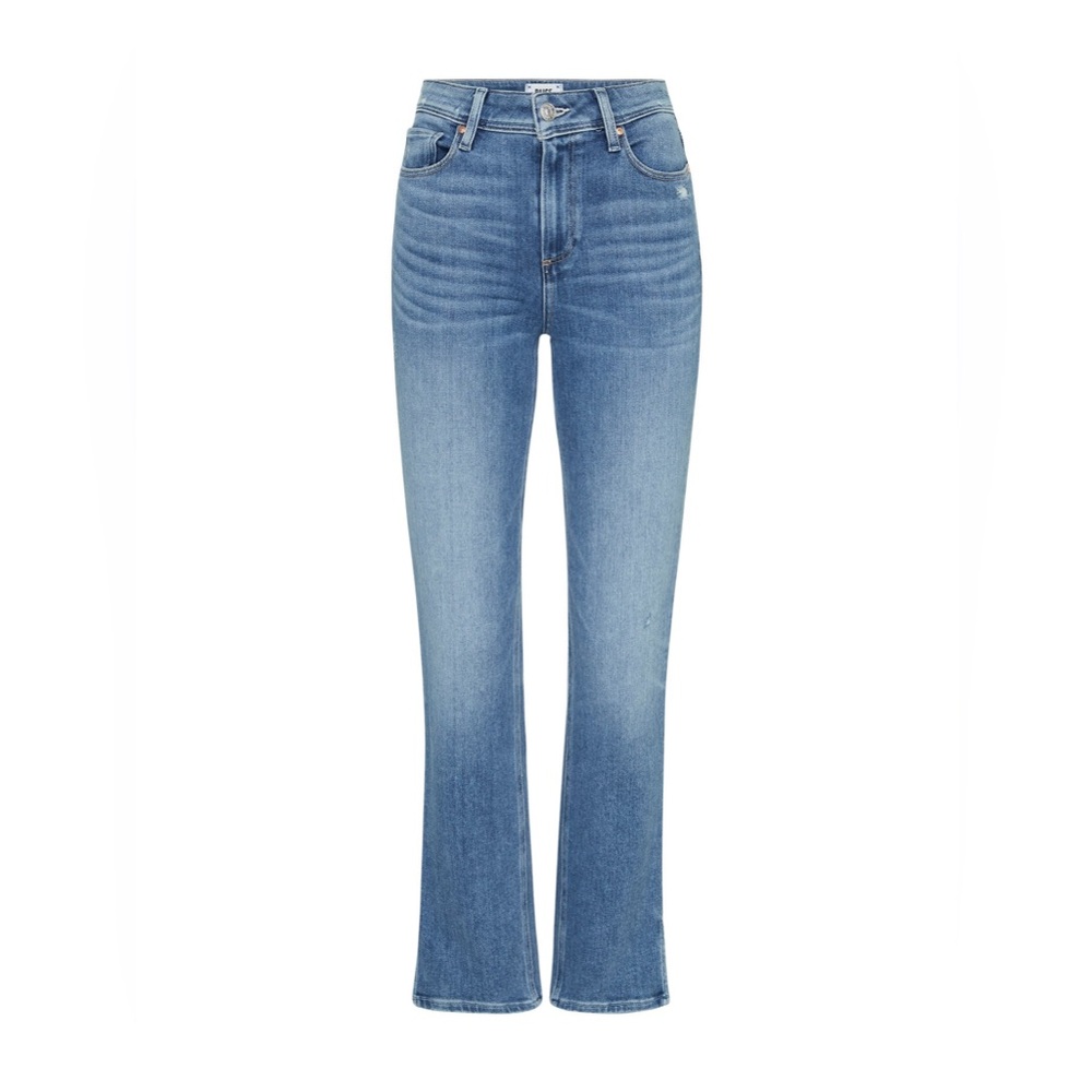Paige Cindy Outseam Slit Jean in Seaspray Distressed Size 27